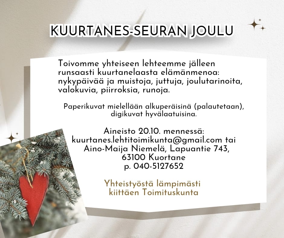 Kuurtanes-seuran Joulu 2024